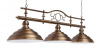 Бильярдный светильник на 3 плафона Николет (латунь)