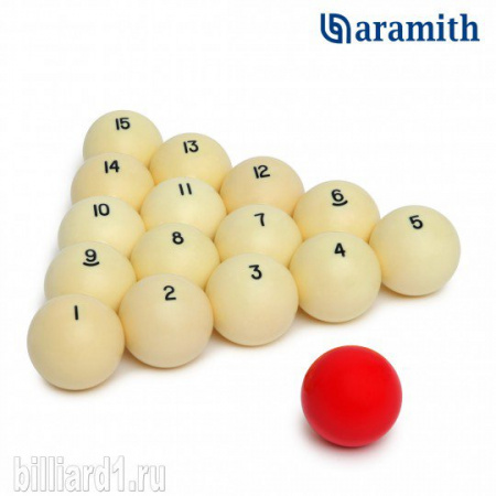 Шары для русского бильярда Aramith Premier 57,2 мм (красный биток)